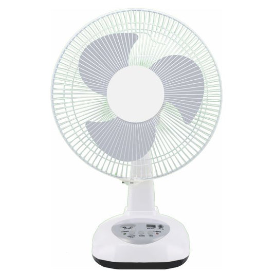 UltraTec Monsoon AC/DC 2-Speed Oscillating Fan with Built-In LED Emergency Light