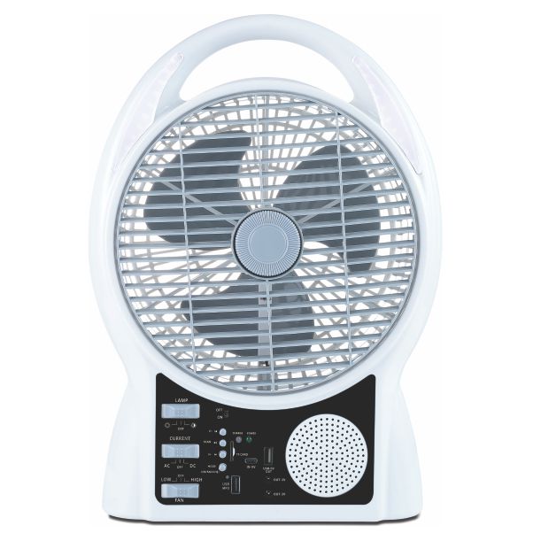 UltraTec Typhoon Multimedia AC/DC 2-Speed Fan with Built-In LED Emergency Light