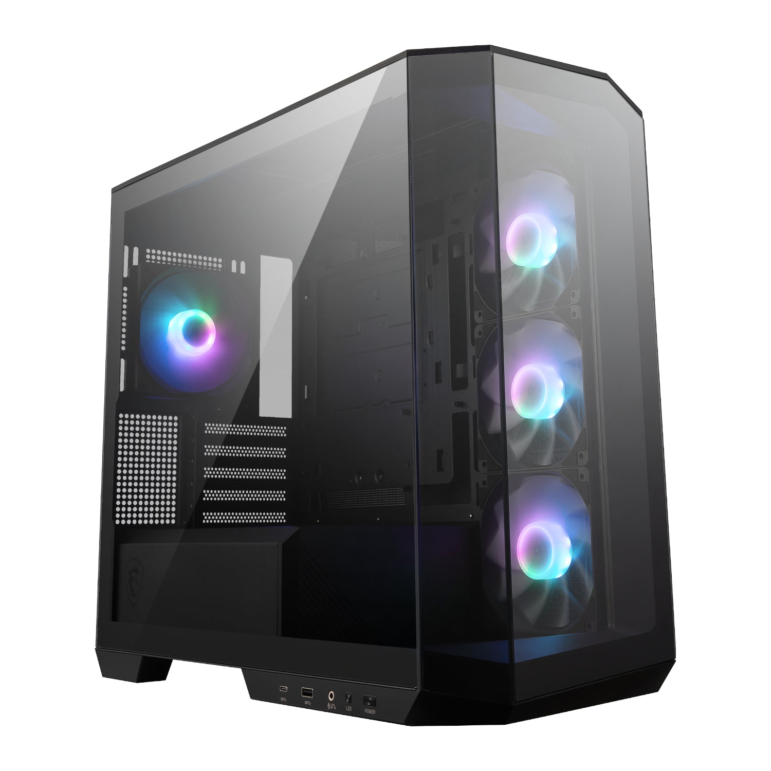 MSI MAG PANO M100R PZ M-ATX ARGB Gaming Chassis - Black - Guards On Duty Shop & Security Guards