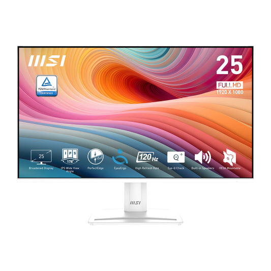 MSI PerfectEdge PRO MP251W E2 24.5" FHD IPS Office Monitor – White - Guards On Duty Shop & Security Guards