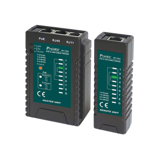 Proskit Poe and Lan Cable Tester — Proskit | Guards on Duty Shop