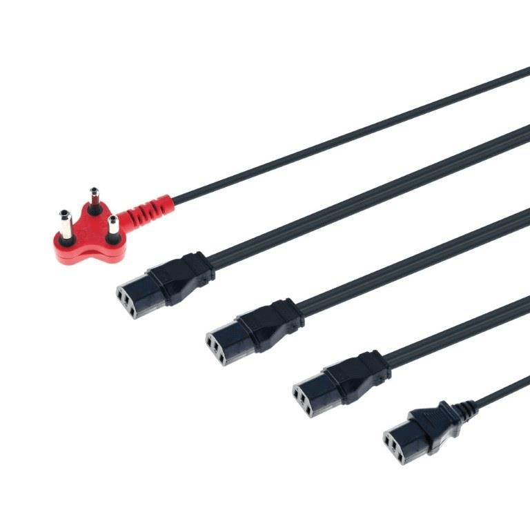 4 Power cable kettle to red plug (Shaved) - Plug - Tarsus Distribution - Accessories - Guards On Duty Shop & Security Guards