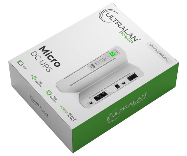 UltraLAN Mini UPS (DC, USB & PoE) – 17W 8.8AH