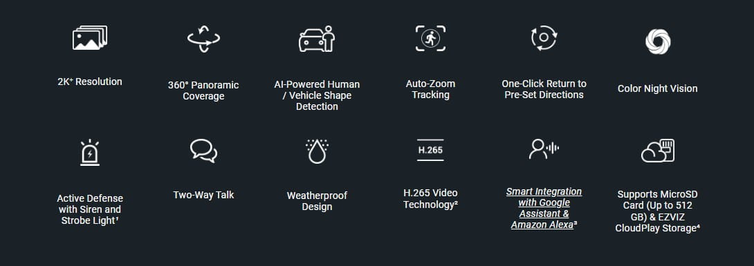 EZVIZ C8c 2K+ (4MP) V2 Full HD Outdoor Pan/Tilt Camera