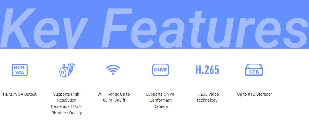 EZVIZ X5S 8CH Wireless NVR with HDMI & VGA Output