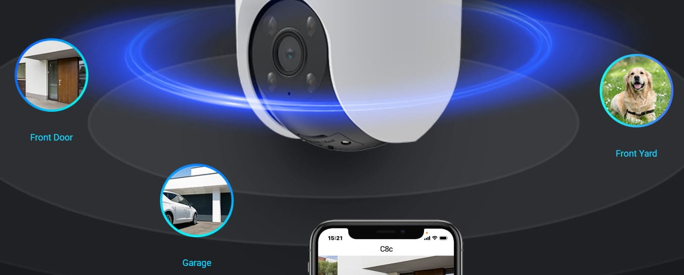 EZVIZ C8c 2K+ (4MP) V2 Full HD Outdoor Pan/Tilt Camera