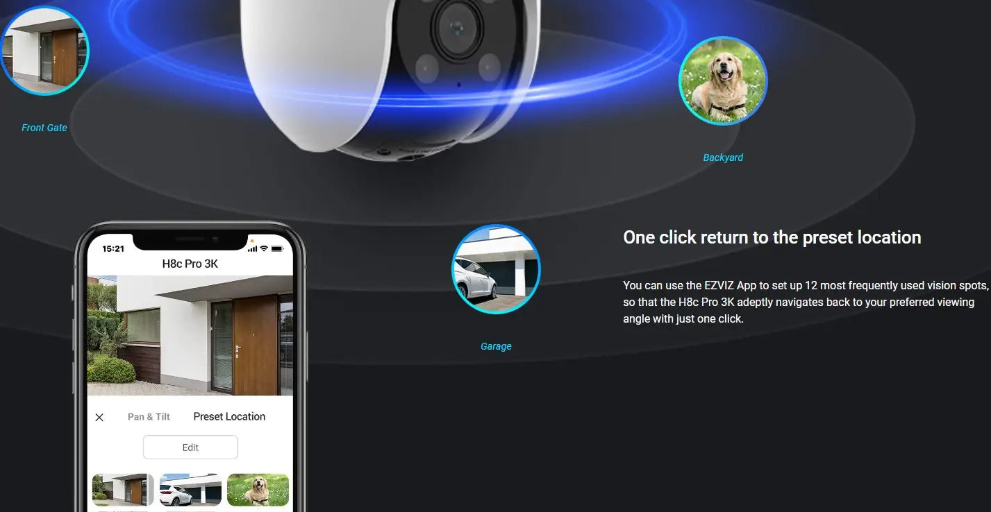 EZVIZ H8C Pro 3K (5MP) Pan & Tilt Wi-Fi Camera