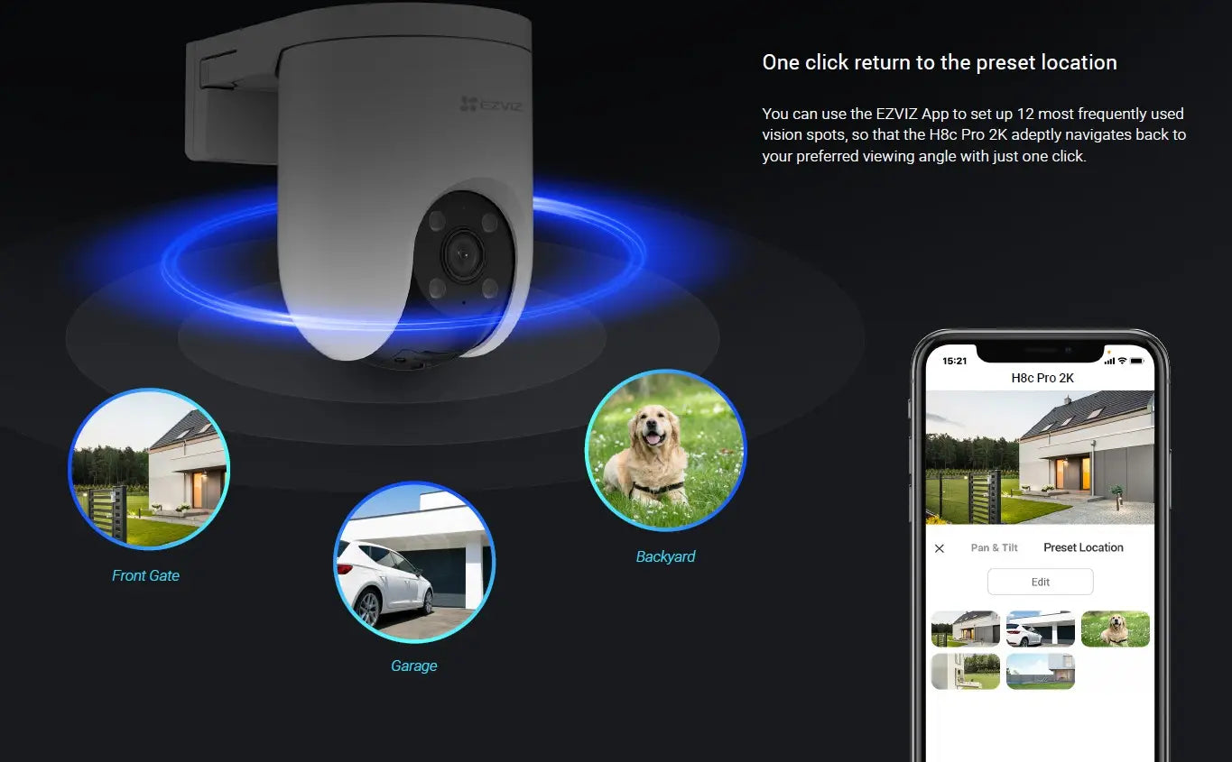 EZVIZ H8C Pro 2K (3MP) Pan & Tilt Wi-Fi Camera