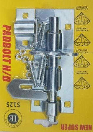 Noble Lockable Pad Bolt Latch 125Mm Zinc Plated