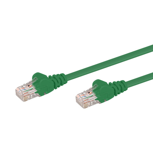 LINKQNET 10M RJ45 CAT5E ANTI-SNAG MOULDED PVC NETWORK FLYLEAD - GREEN