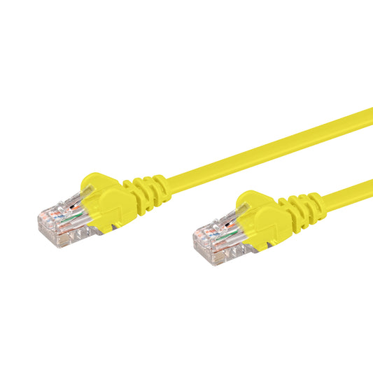 LINKQNET 5M RJ45 CAT5E ANTI-SNAG MOULDED PVC NETWORK FLYLEAD - YELLOW