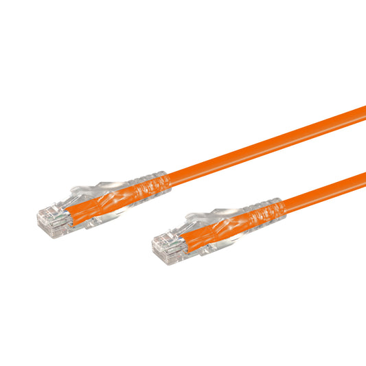 LINKQNET 1M RJ45 CAT6 ANTI-SNAG MOULDED PVC NETWORK FLYLEAD - ORANGE