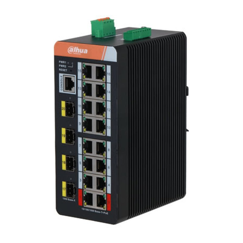 Dahua DH-IS4420-16GT-240 - Dahua Switch Managed Ind 16 PoE GB 2-Port GB RJ45 4-Port GB SFP 240W