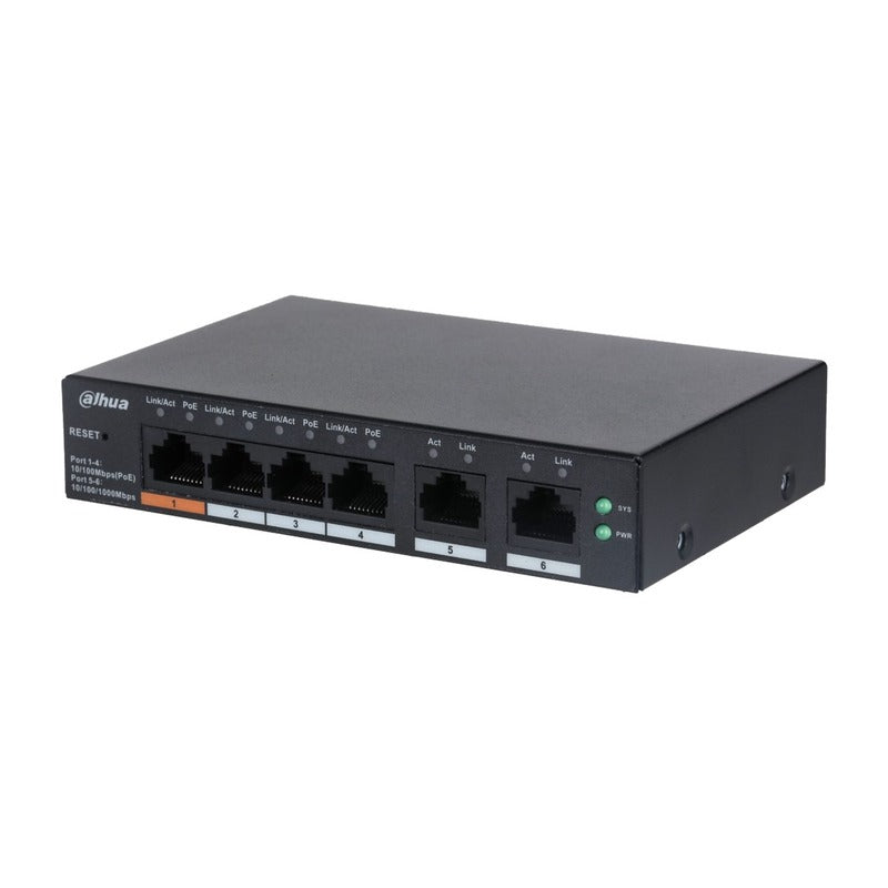 Dahua DH-CHS4206-4ET-90 - Dahua Cloud Managed Switch 4 PoE 10/100 2 Port SFP 90W