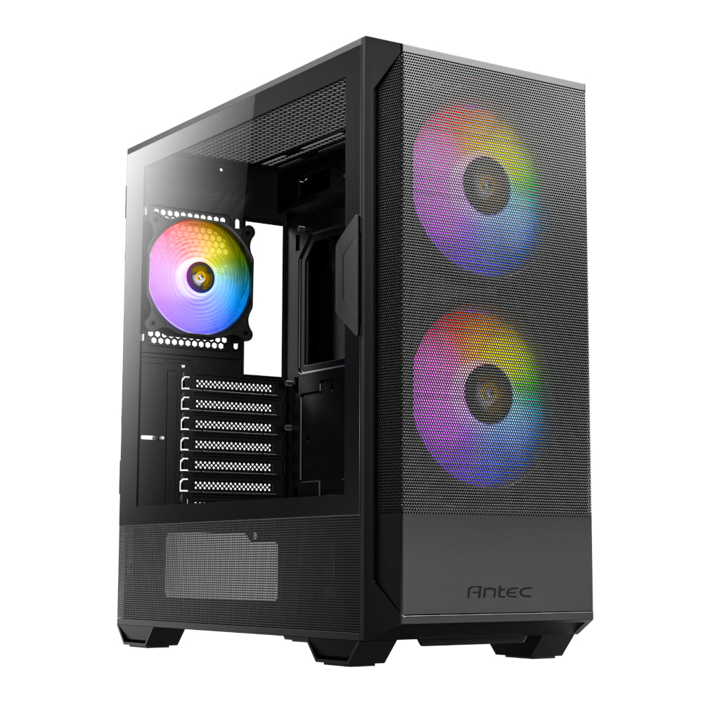 Antec NX416L ATX | Micro-ATX | ITX ARGB Mid-Tower Gaming Chassis - Black - Guards On Duty Shop & Security Guards