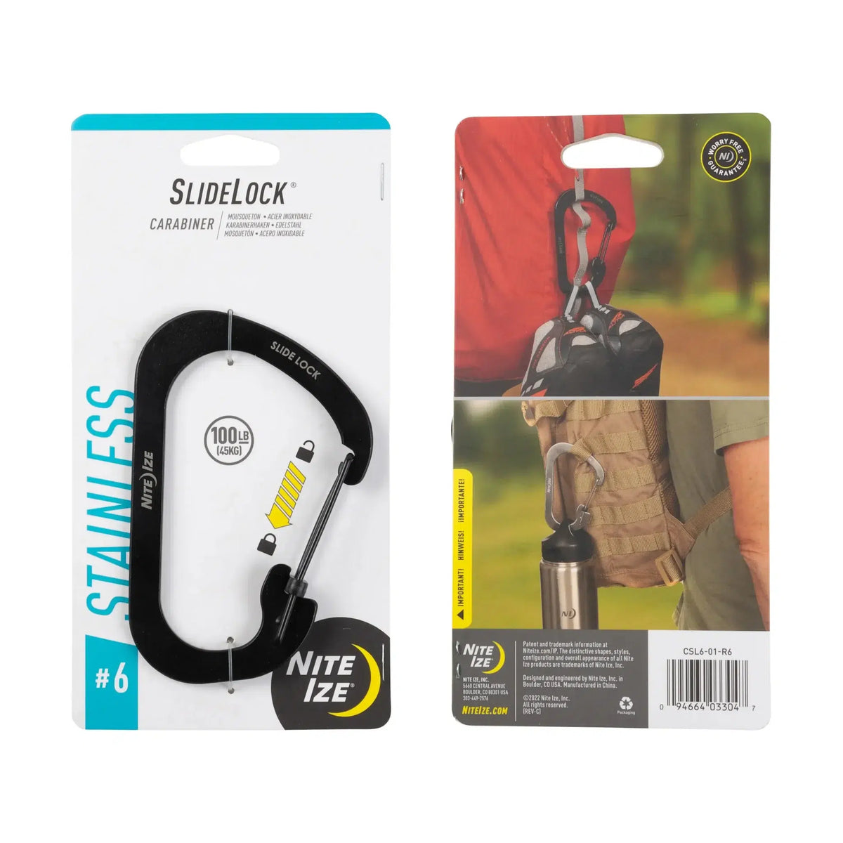 Nite Ize SlideLock Carabiner #6 - Black