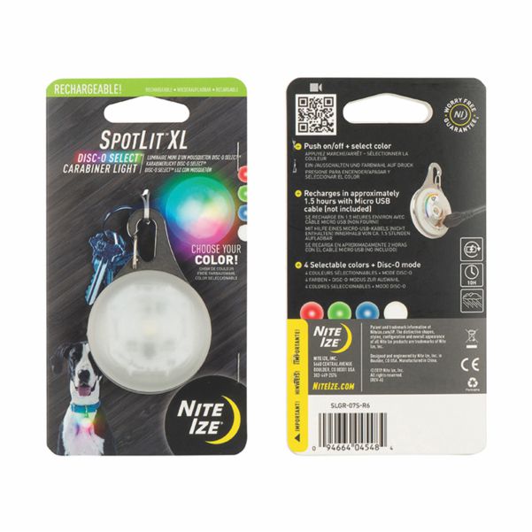 Nite Ize SpotLit XL Rechargeable Carabiner Light Disc-O-Select