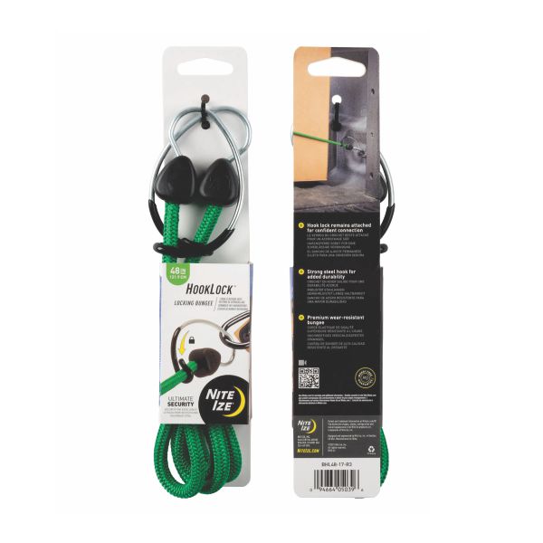 Nite Ize HookLock Locking Bungee 48in - Lime
