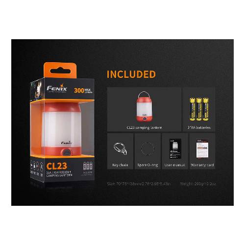 FENIX CAMPING LANTERN CL23 LED (RED) - Guards On Duty Shop