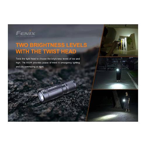 FENIX E02R LED FLASHLIGHT BLACK - Guards On Duty Shop
