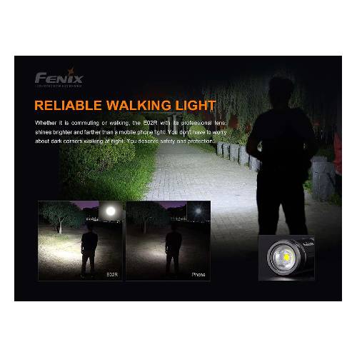 FENIX E02R LED FLASHLIGHT BLACK - Guards On Duty Shop