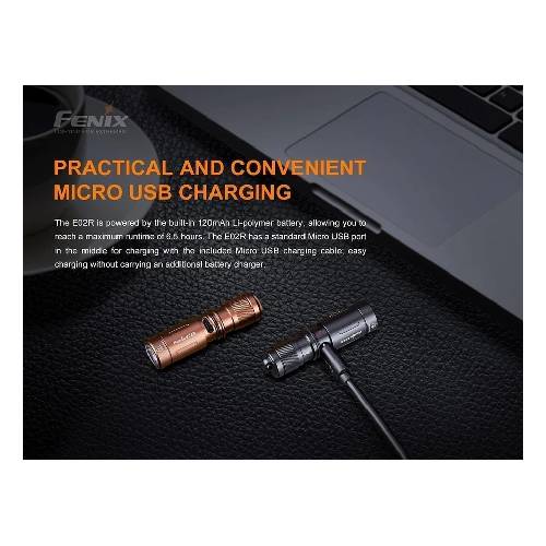 FENIX E02R LED FLASHLIGHT BLACK - Guards On Duty Shop