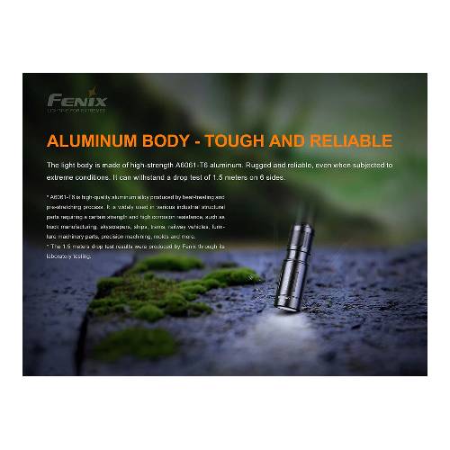 FENIX E02R LED FLASHLIGHT BLACK - Guards On Duty Shop