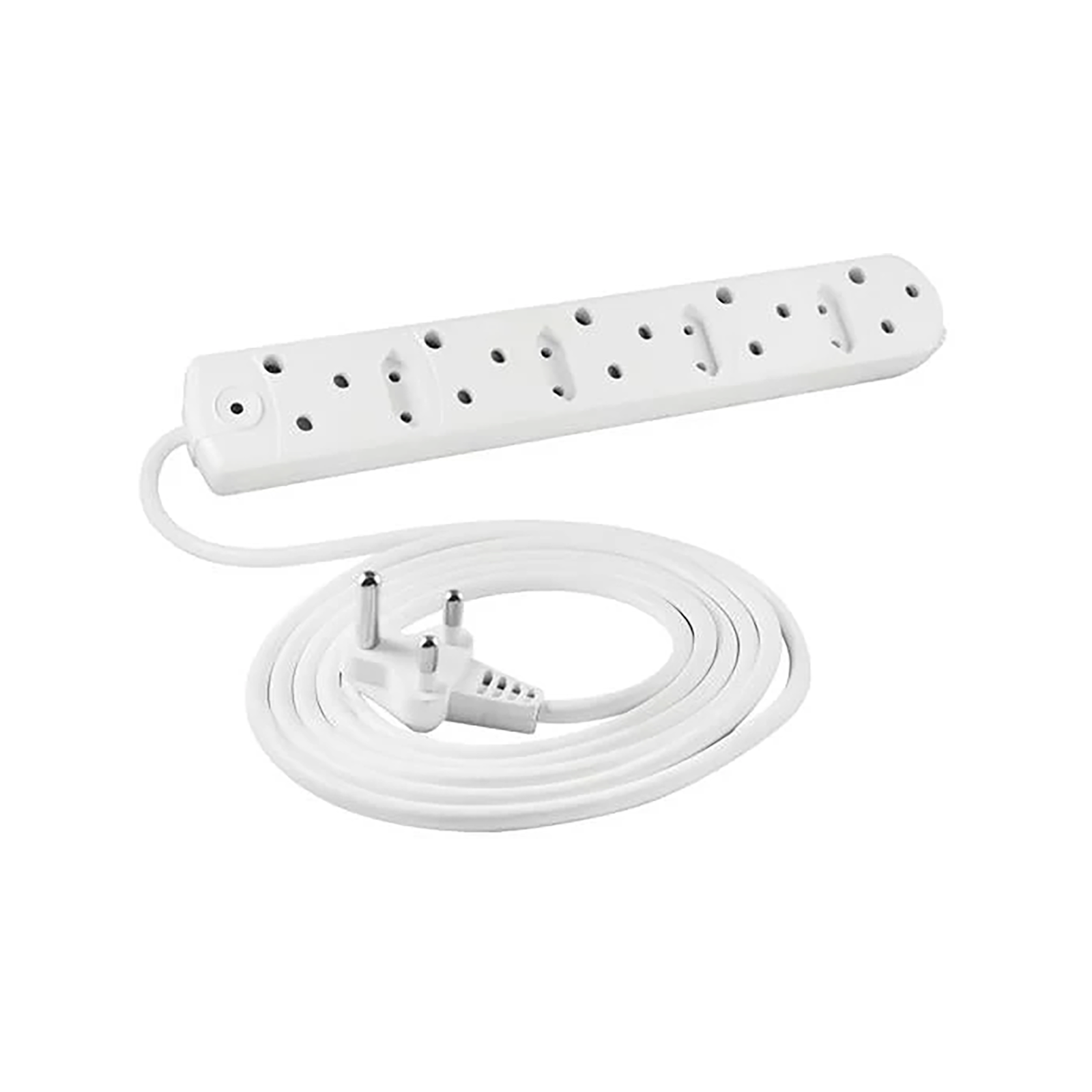 5 Way Low Cost Power Duct 16A + 3M PVC White Crabtree M/PLUG U/SW + O/L C2035/3P - Guards On Duty Shop & Security Guards