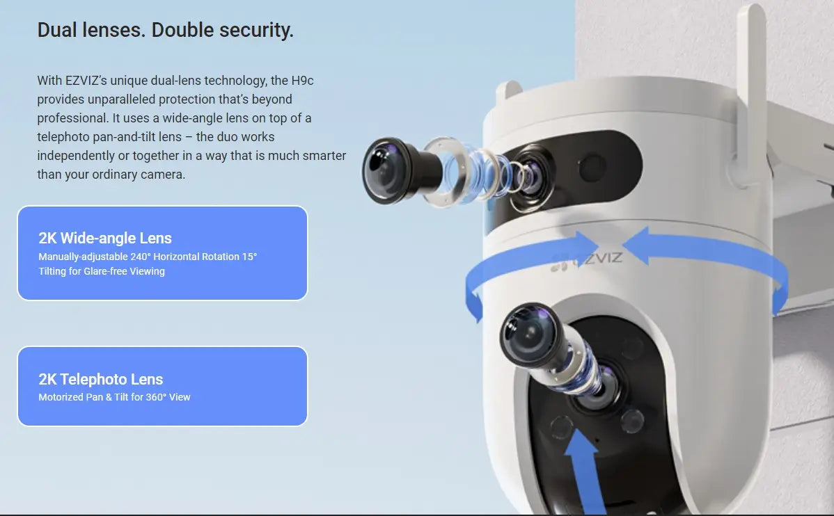 EZVIZ H9C Dual 2K+ Patrol Mode Pan/Tilt WiFi