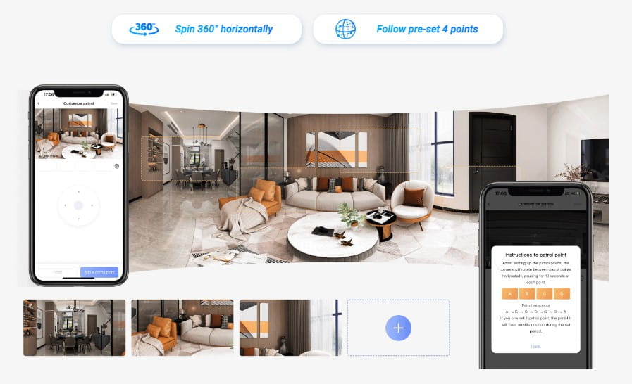 EZVIZ H7C Dual 2K + Patrol Mode Pan/Tilt WiFi Indoor Camera