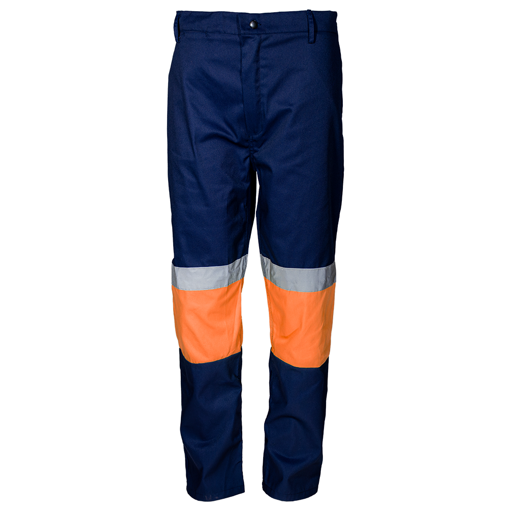 Pinnacle Navy/Orange Reflective Working Trouser (Waist 30 – 50)