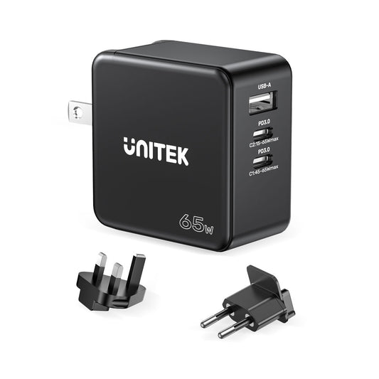 Unitek Travel Charger (65w) 4in1 Gan Blk(p1117b).. — Unitek | Guards on Duty Shop
