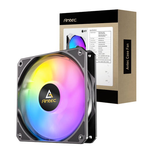 Antec P12 PWM 120mm ARGB Reverse Case Fan - Black - Guards On Duty Shop & Security Guards