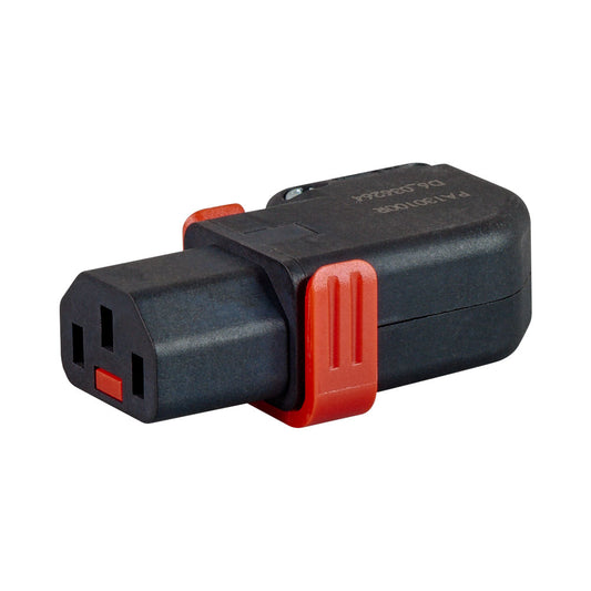 Ieclock Female Kettle Lockable Connector - Right-angled and Rewireable — Scolmore | Guards on Duty Shop