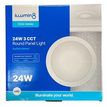 24W Rnd Recessed Pannel 3 Cct