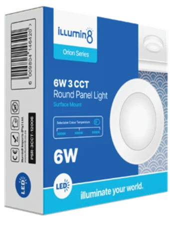 6W Rnd Surface Pannel 3 Cct
