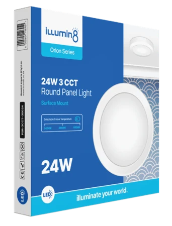 24W Rnd Surface Pannel 3 Cct