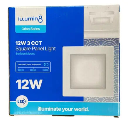 12W Sq Surface Pannel 3 Cct
