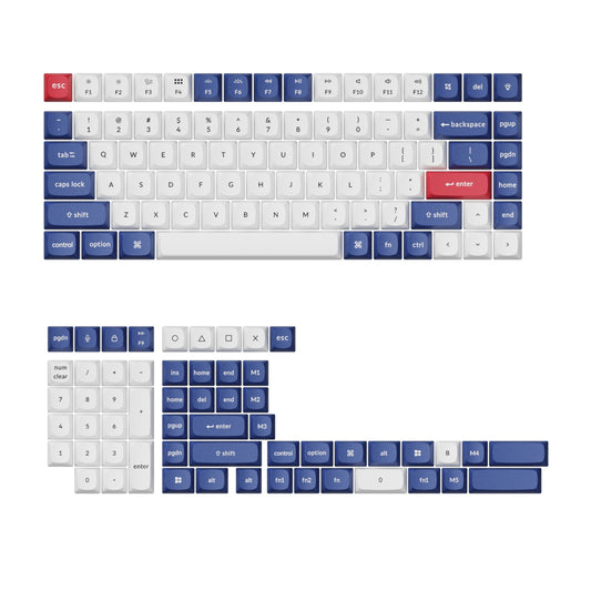 Keychron Double-Shot PBT OSA Keycap Set - Blue and White - Guards On Duty Shop & Security Guards
