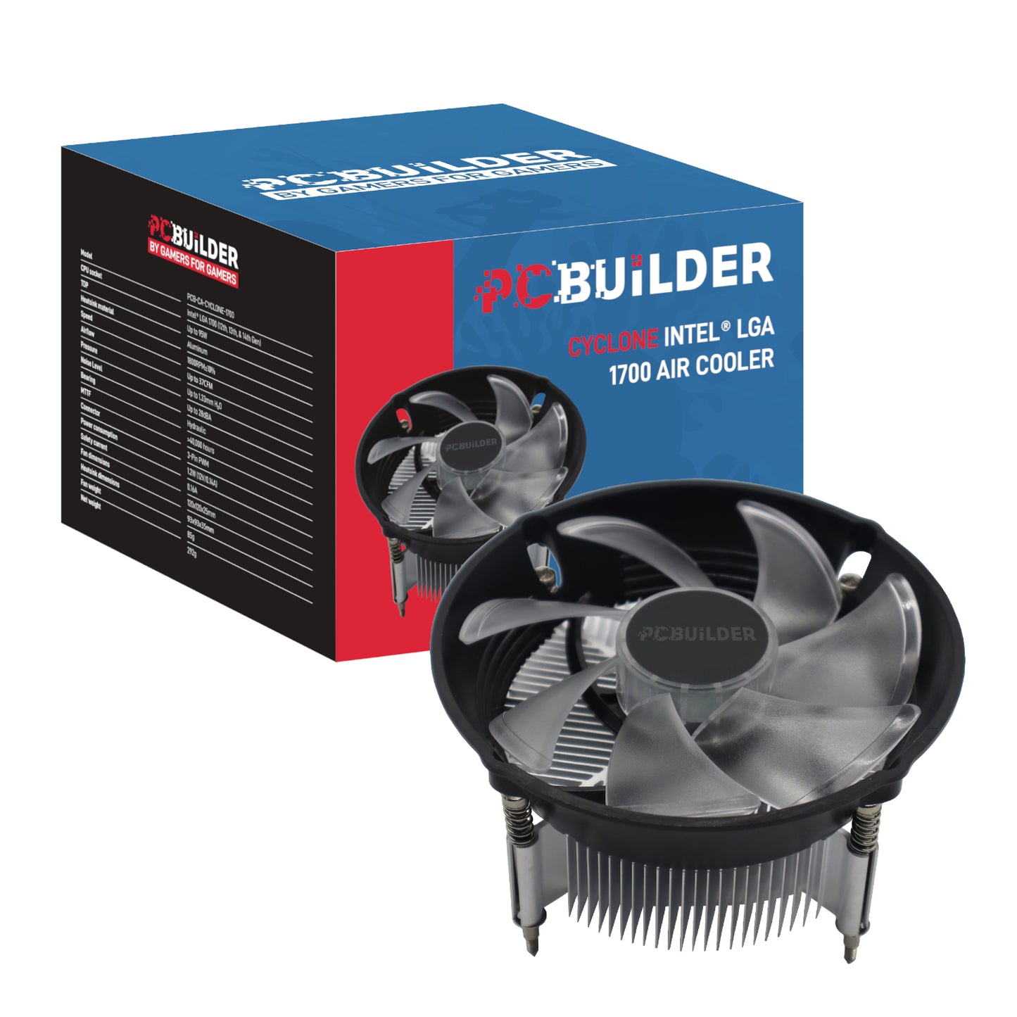 PCBuilder CYCLONE Intel® LGA 1700 Air Cooler - Guards On Duty Shop & Security Guards
