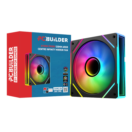 PCBuilder STORM PRISM 120mm ARGB Fan - Black - Guards On Duty Shop & Security Guards