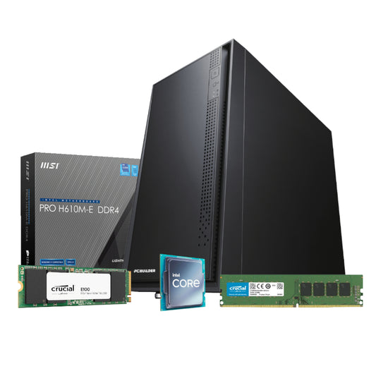 PCBuilder Intel i3-12100 OFFICE MASTER Core Windows 11 Pro Desktop PC - Guards On Duty Shop & Security Guards