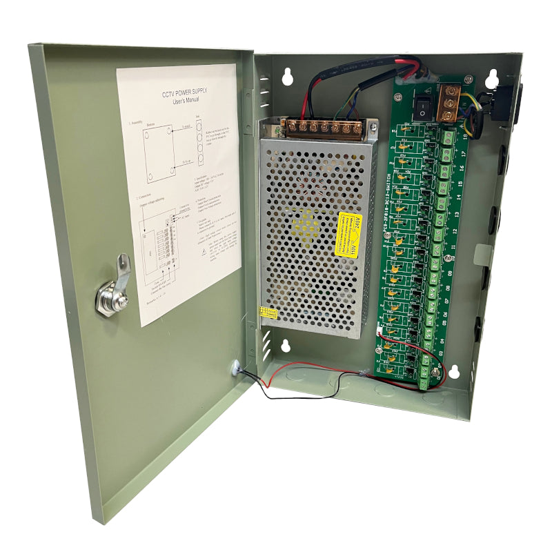PD Power 18CH PSU 12V 15A PTC - Guards On Duty Shop & Security Guards
