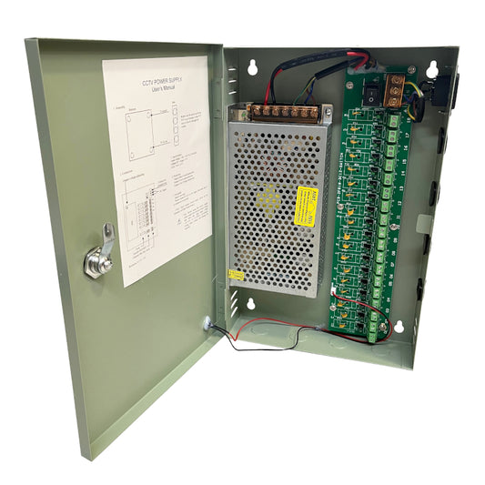 PD Power 18CH PSU 12V 15A PTC - Guards On Duty Shop & Security Guards