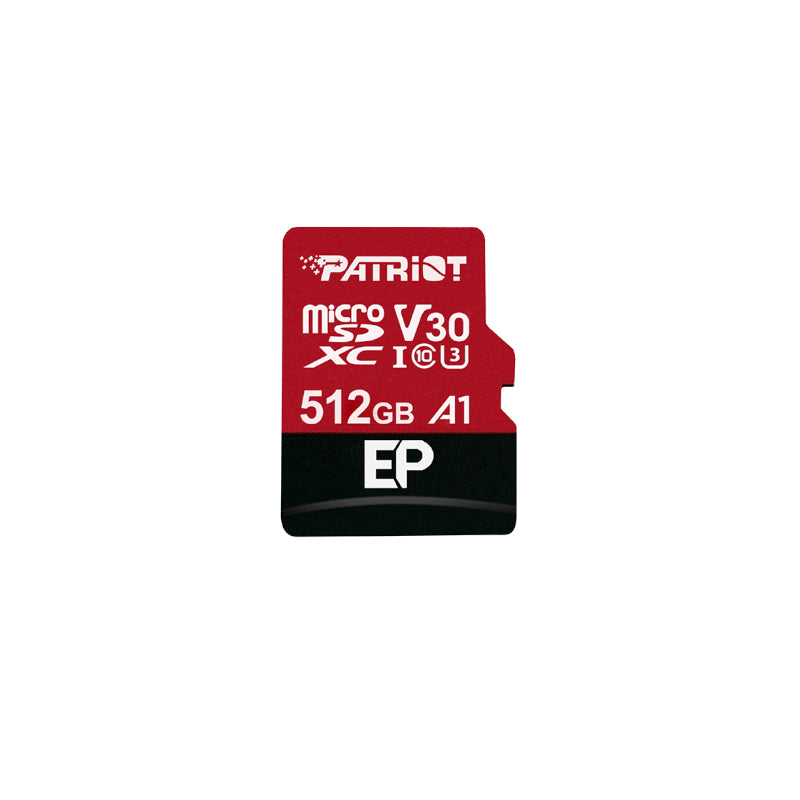 Patriot EP V30 A1 512GB Micro SDXC Card + Adapter - Guards On Duty Shop & Security Guards