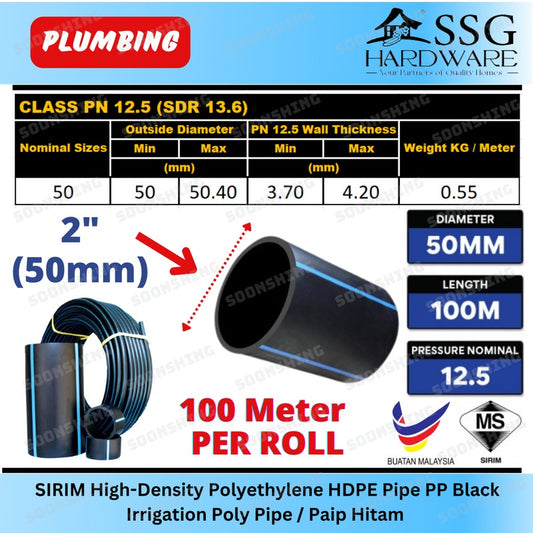 50MM Ripple Pipe Black MTR — Tronitech | Guards on Duty Shop