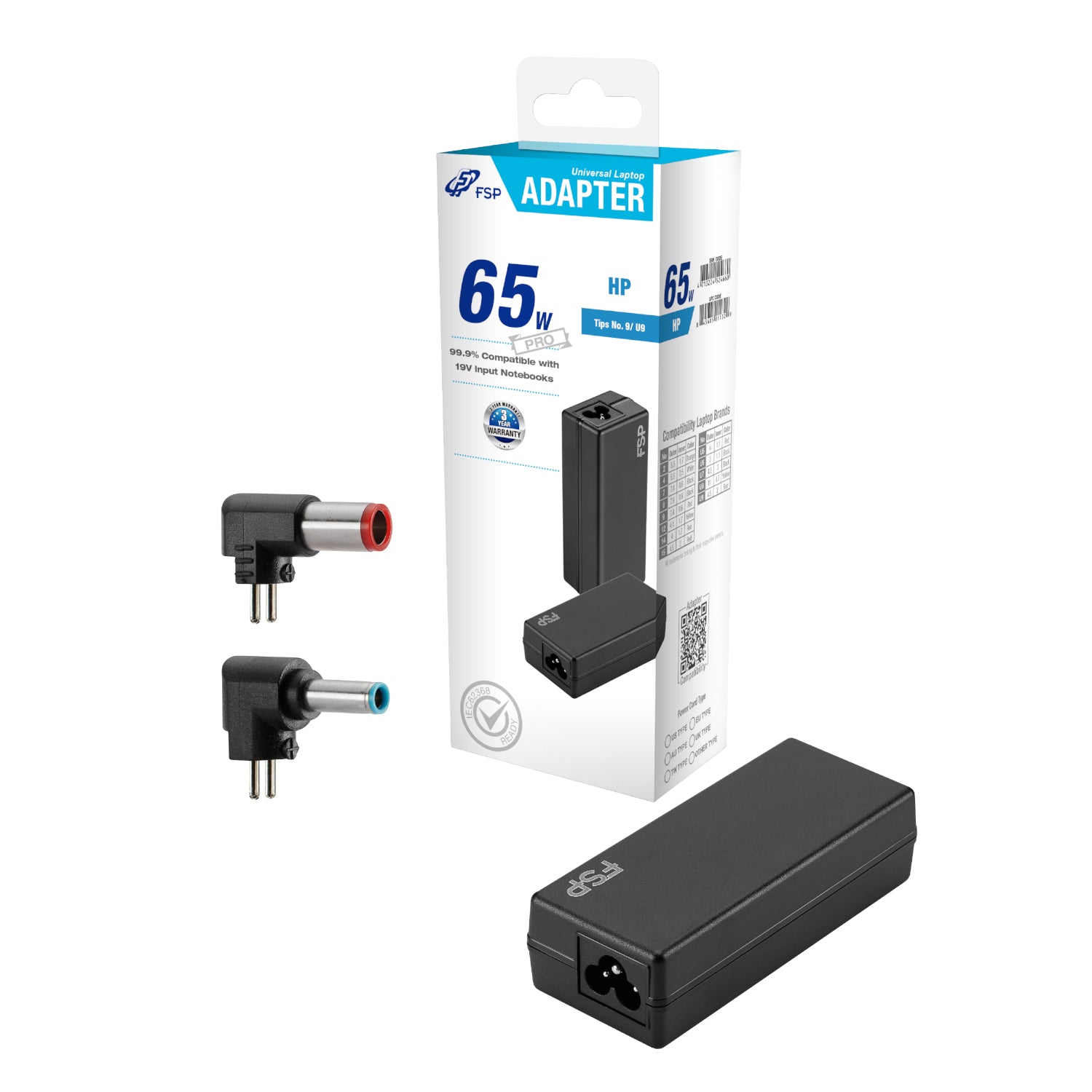 FSP PRO 65W Universal Laptop Adapter – HP - Guards On Duty Shop & Security Guards