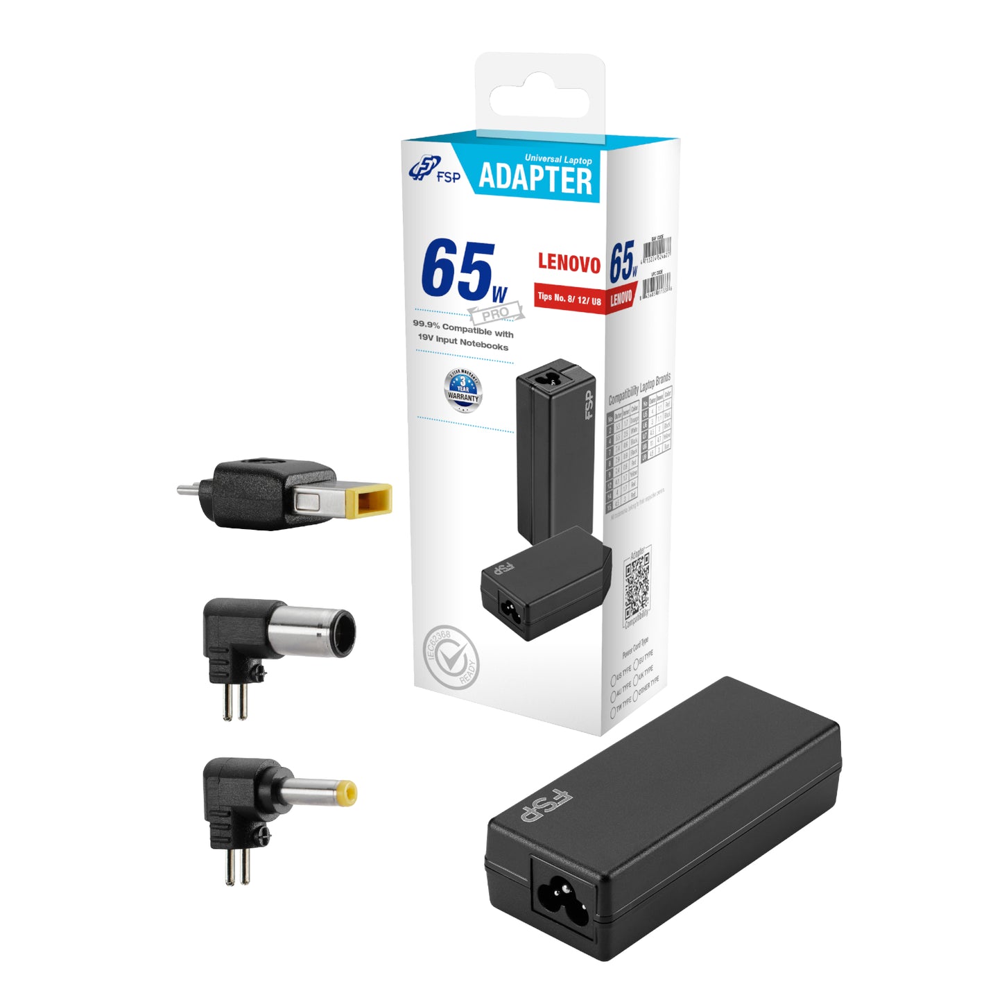 FSP PRO 65W Universal Laptop Adapter – Lenovo - Guards On Duty Shop & Security Guards