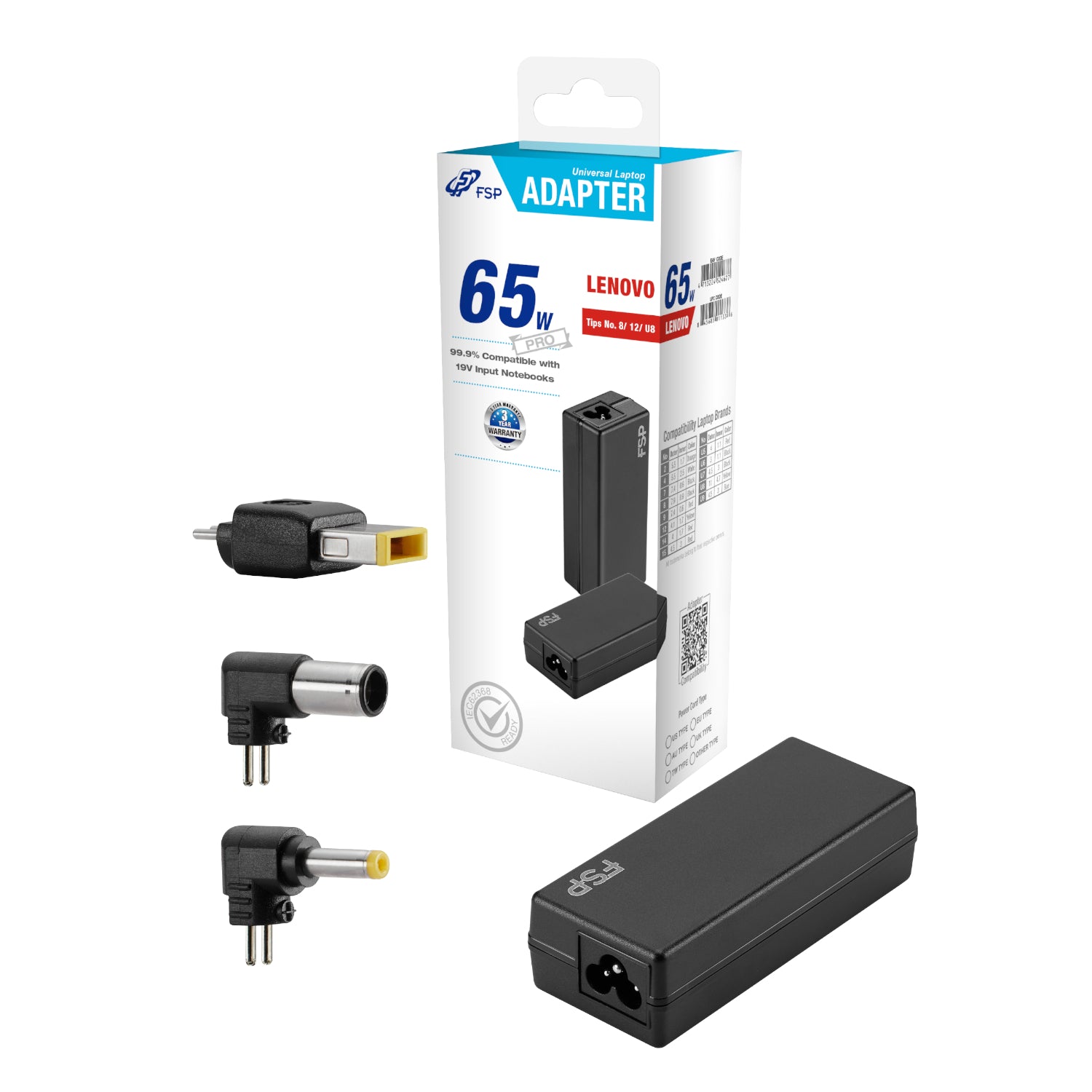 FSP PRO 65W Universal Laptop Adapter – Lenovo - Guards On Duty Shop & Security Guards