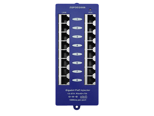 8 Port Gigabit Passive PoE Injector - Guards On Duty Shop & Security Guards